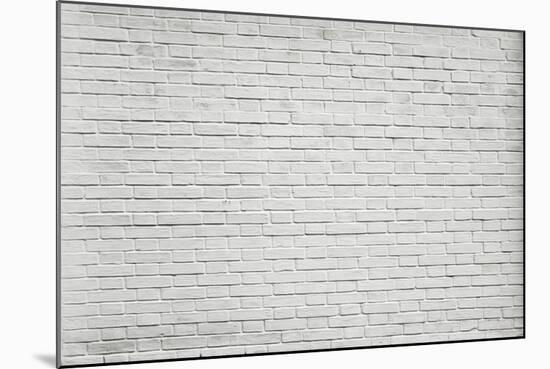 Grungy Textured White Horizontal Stone and Brick Paint Architectural Wall and Floor-Vladitto-Mounted Art Print