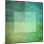 Grungy Watercolor-Like Graphic Abstract Background. Green-landio-Mounted Art Print