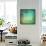 Grungy Watercolor-Like Graphic Abstract Background. Green-landio-Framed Stretched Canvas displayed on a wall