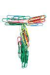 Color Photo Of Alphabet Of Colored Paper Clips-grynold-Stretched Canvas