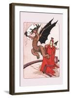 Gryphon and Ozma-John R. Neill-Framed Art Print