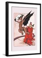 Gryphon and Ozma-John R. Neill-Framed Art Print