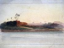 Pyramids from the Nile, Cairo, Egypt, 19th Century-GS Cautley-Giclee Print