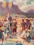 Jan Van Riebeeck Lands in Table Bay Where He Founds Cape Town-G.s. Smithard-Framed Stretched Canvas