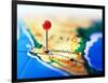 Guadalajara Marked on Map-Randall Fung-Framed Photographic Print