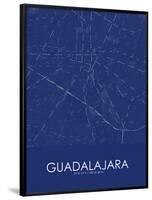 Guadalajara, Mexico Blue Map-null-Framed Poster