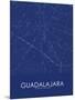 Guadalajara, Mexico Blue Map-null-Mounted Poster