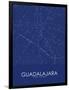 Guadalajara, Mexico Blue Map-null-Framed Poster