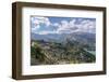 Guadalest, Rocky Mountains with Abundant Green Vegetation.-Wirestock-Framed Photographic Print