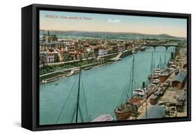 Guadalquivir River in Seville, Spain-null-Framed Stretched Canvas