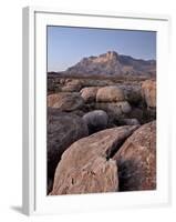 Guadalupe Peak and El Capitan at Dusk, Guadalupe Mountains National Park, Texas, USA, North America-James Hager-Framed Photographic Print