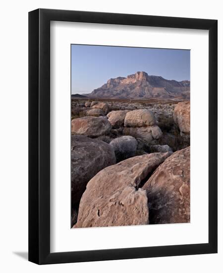 Guadalupe Peak and El Capitan at Dusk, Guadalupe Mountains National Park, Texas, USA, North America-James Hager-Framed Photographic Print