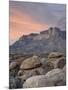Guadalupe Peak and El Capitan at Sunset, Guadalupe Mountains National Park, Texas, USA-James Hager-Mounted Photographic Print