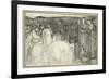 Gualdrada Donati Presenting Her Daughter to Buondelmente (Pen and Black Ink with Graphite on White-Edward Burne-Jones-Framed Premium Giclee Print