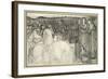 Gualdrada Donati Presenting Her Daughter to Buondelmente (Pen and Black Ink with Graphite on White-Edward Burne-Jones-Framed Giclee Print