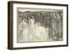 Gualdrada Donati Presenting Her Daughter to Buondelmente (Pen and Black Ink with Graphite on White-Edward Burne-Jones-Framed Giclee Print