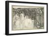 Gualdrada Donati Presenting Her Daughter to Buondelmente (Pen and Black Ink with Graphite on White-Edward Burne-Jones-Framed Giclee Print