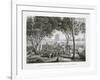 Guam Island: View of the Garden and a Party at the Governor's Palace Book Illustration-null-Framed Giclee Print