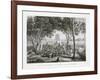 Guam Island: View of the Garden and a Party at the Governor's Palace Book Illustration-null-Framed Giclee Print