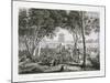 Guam Island: View of the Garden and a Party at the Governor's Palace Book Illustration-null-Mounted Giclee Print