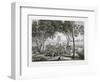 Guam Island: View of the Garden and a Party at the Governor's Palace Book Illustration-null-Framed Giclee Print