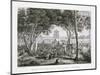 Guam Island: View of the Garden and a Party at the Governor's Palace Book Illustration-null-Mounted Giclee Print