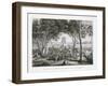 Guam Island: View of the Garden and a Party at the Governor's Palace Book Illustration-null-Framed Giclee Print