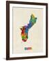 Guam Watercolor Map-Michael Tompsett-Framed Art Print