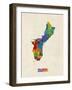 Guam Watercolor Map-Michael Tompsett-Framed Art Print