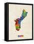 Guam Watercolor Map-Michael Tompsett-Framed Stretched Canvas