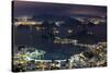 Guanabara Bay at Night, Rio De Janeiro..-Jon Hicks-Stretched Canvas