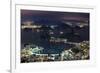 Guanabara Bay at Night, Rio De Janeiro..-Jon Hicks-Framed Photographic Print