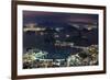 Guanabara Bay at Night, Rio De Janeiro..-Jon Hicks-Framed Photographic Print