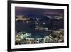 Guanabara Bay at Night, Rio De Janeiro..-Jon Hicks-Framed Photographic Print