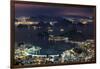 Guanabara Bay at Night, Rio De Janeiro..-Jon Hicks-Framed Photographic Print