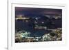 Guanabara Bay at Night, Rio De Janeiro..-Jon Hicks-Framed Photographic Print