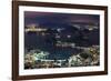 Guanabara Bay at Night, Rio De Janeiro..-Jon Hicks-Framed Photographic Print