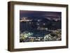 Guanabara Bay at Night, Rio De Janeiro..-Jon Hicks-Framed Photographic Print