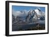 Guanaco with Cordiera del Paine in Back, Patagonia, Magellanic, Chile-Pete Oxford-Framed Photographic Print