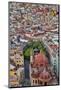 Guanajuato in Central Mexico. City overview in evening light with colorful buildings-Darrell Gulin-Mounted Photographic Print