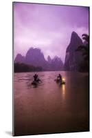 Guangxi Zhuang, Xing Ping, China's Guangxi Zhuang Region Fisherman on the Li River Early Morning-Terry Eggers-Mounted Photographic Print