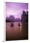 Guangxi Zhuang, Xing Ping, China's Guangxi Zhuang Region Fisherman on the Li River Early Morning-Terry Eggers-Framed Photographic Print