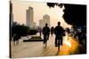 Guangzhou Cyclists-Charles Bowman-Stretched Canvas