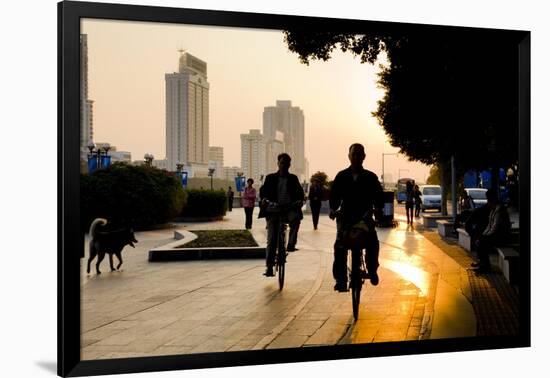 Guangzhou Cyclists-Charles Bowman-Framed Photographic Print