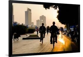 Guangzhou Cyclists-Charles Bowman-Framed Photographic Print