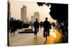 Guangzhou Cyclists-Charles Bowman-Stretched Canvas