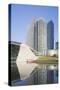 Guangzhou Opera House and Skyscrapers in Zhujiang New Town, Tian He, Guangzhou, Guangdong, China-Ian Trower-Stretched Canvas