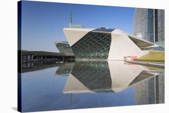 Guangzhou Opera House in Zhujiang New Town, Tian He, Guangzhou, Guangdong, China, Asia-Ian Trower-Stretched Canvas