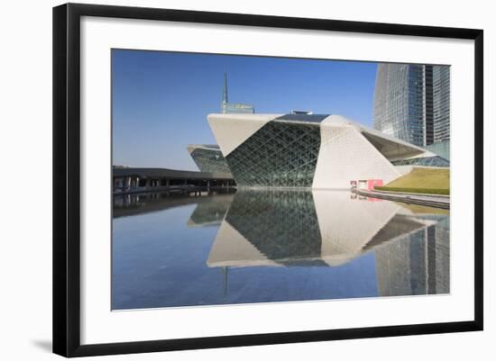 Guangzhou Opera House in Zhujiang New Town, Tian He, Guangzhou, Guangdong, China, Asia-Ian Trower-Framed Photographic Print