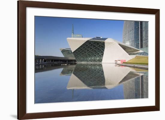 Guangzhou Opera House in Zhujiang New Town, Tian He, Guangzhou, Guangdong, China, Asia-Ian Trower-Framed Photographic Print